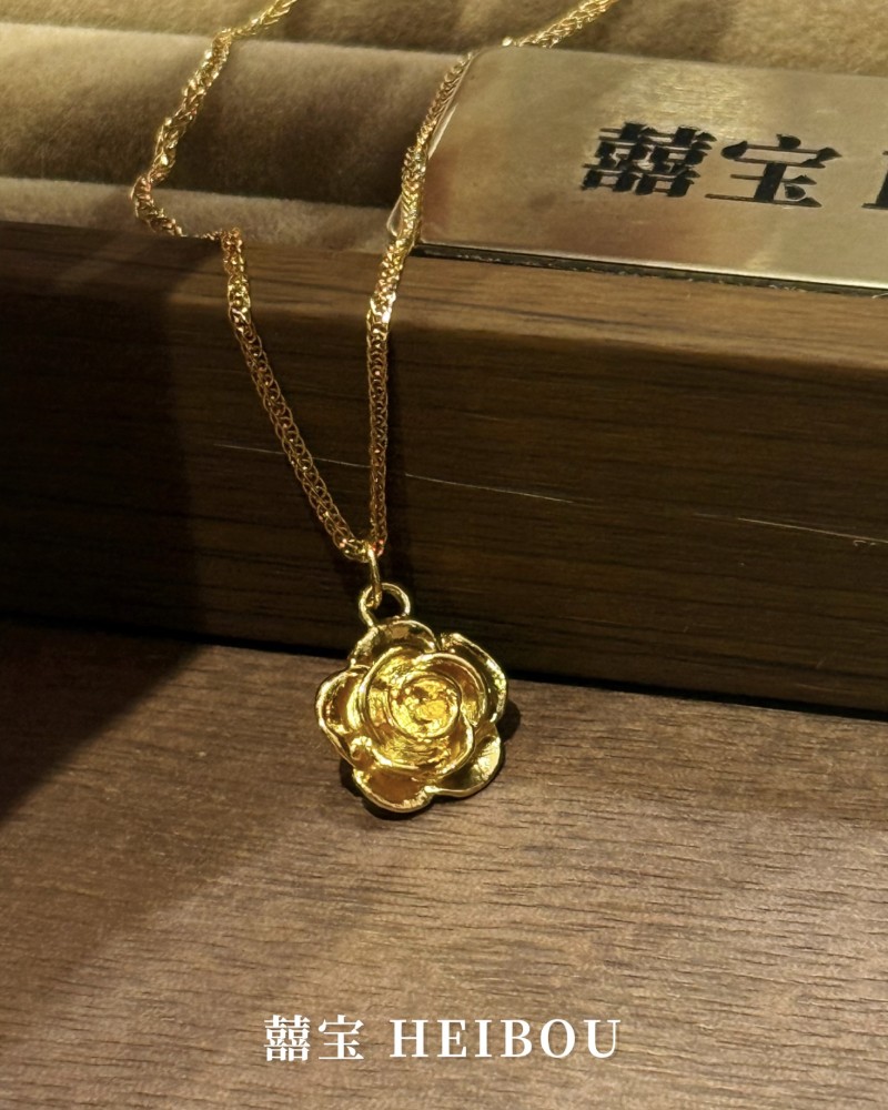 【无氢款】玫瑰花-吊坠