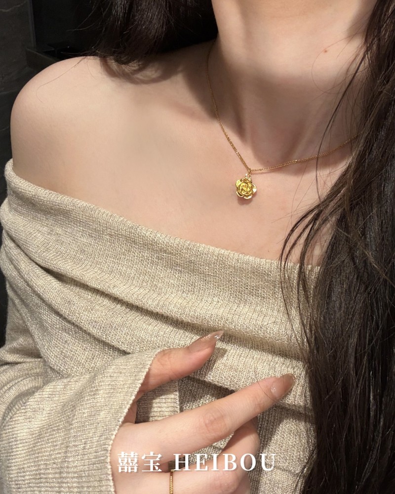 【无氢款】玫瑰花-吊坠