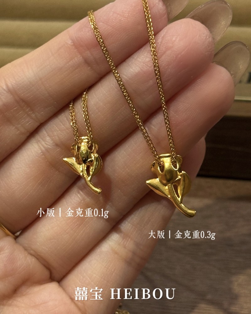 【无氢款】立体玫瑰花-吊坠