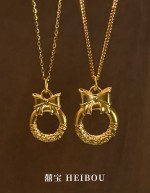 【无氢款】蝴蝶结平安扣-吊坠