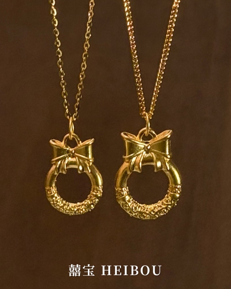 【无氢款】蝴蝶结平安扣-吊坠