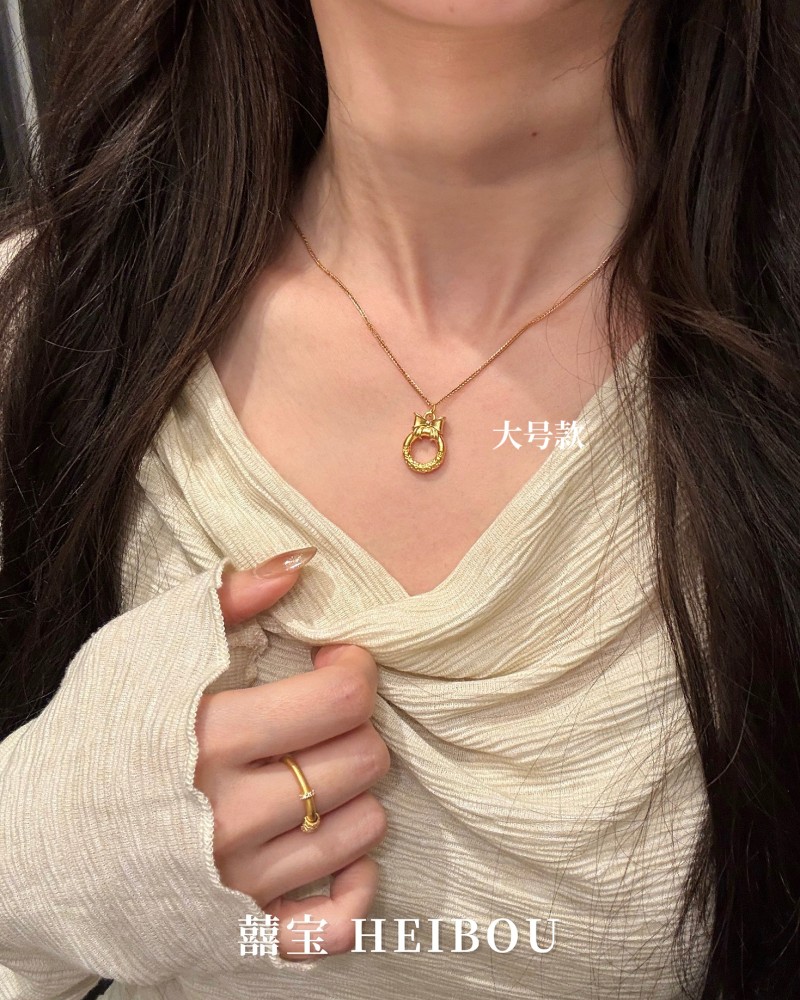 【无氢款】蝴蝶结平安扣-吊坠