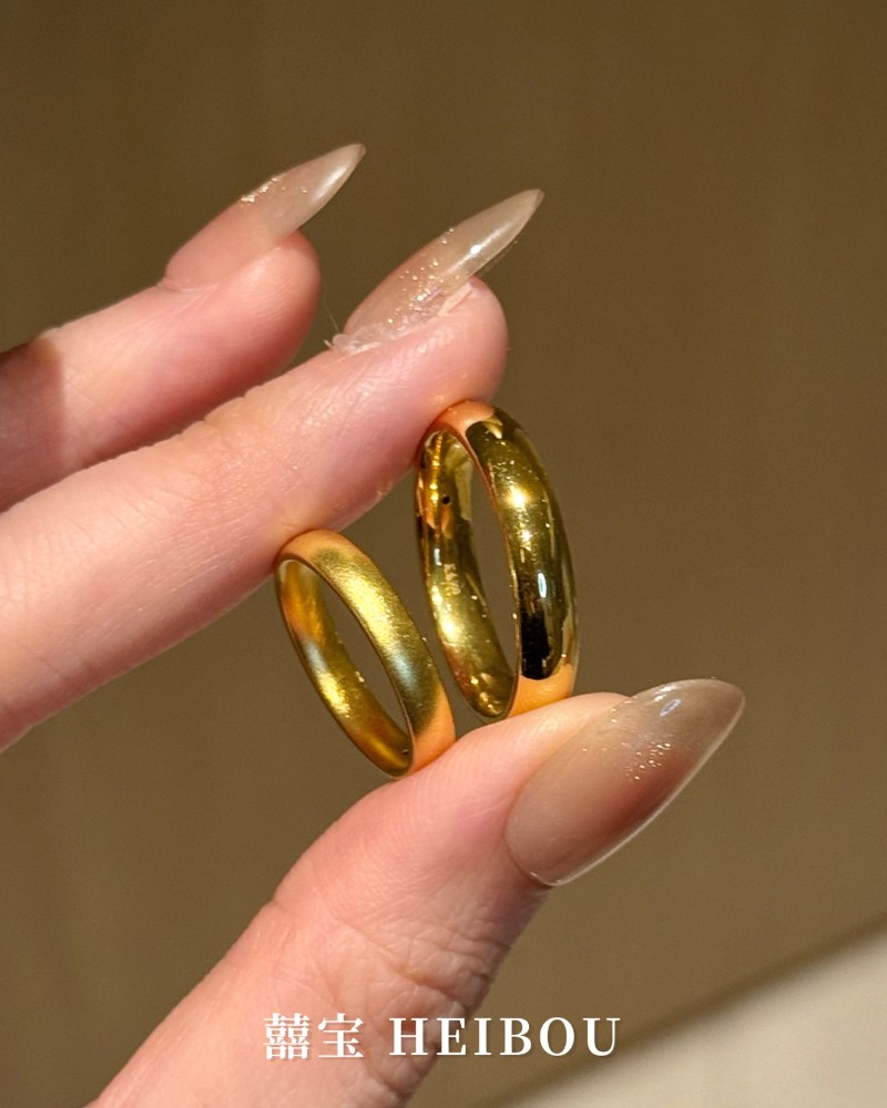 【无氢5D】光面/古法泥鳅背-戒指