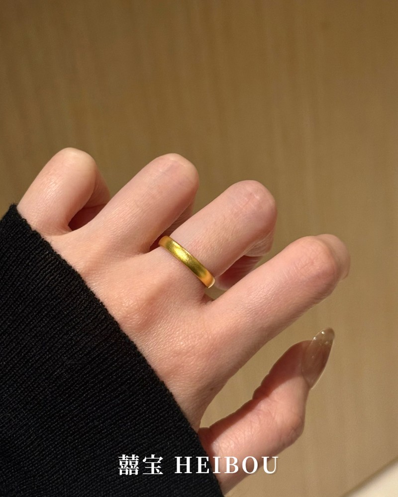 【无氢5D】光面/古法泥鳅背-戒指