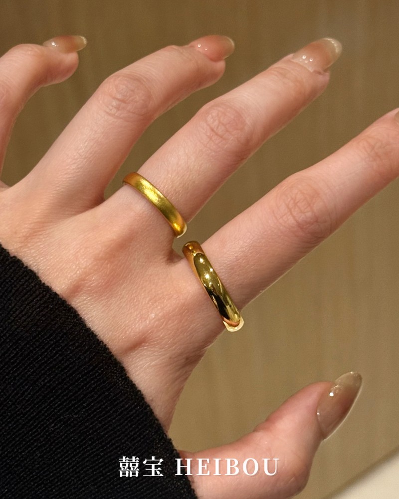 【无氢5D】光面/古法泥鳅背-戒指