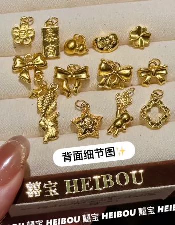 【无氢工艺】蝴蝶结/锦鲤/四叶草-项链吊坠