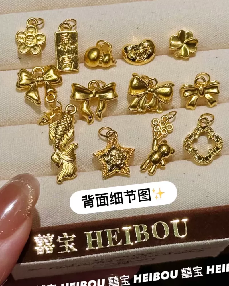 【无氢工艺】蝴蝶结/锦鲤/四叶草-项链吊坠