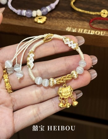 【囍宝原创】无氢铃铛福锁-宝宝编绳