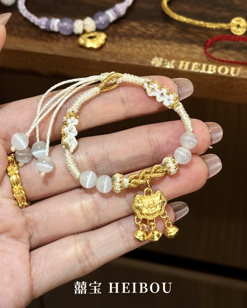 【囍宝原创】无氢铃铛福锁-宝宝编绳