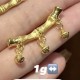 无氢款-弯管竹节铃铛【金克重1g+-】  + RM486.50 