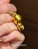 【微硬金】镶嵌躲猫猫-吊坠+编绳