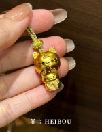 【微硬金】镶嵌躲猫猫-吊坠+编绳