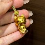 【微硬金】镶嵌躲猫猫-吊坠+编绳