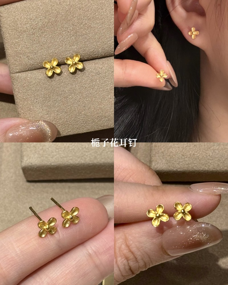 【实心/硬金】小克重耳钉