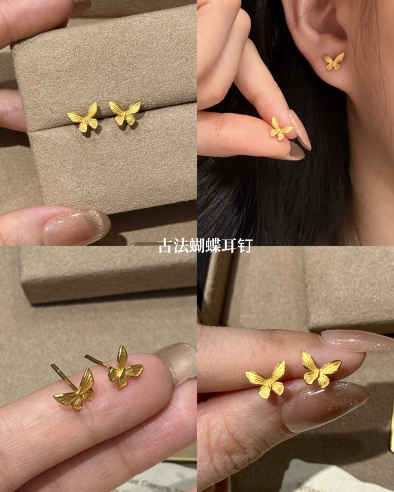 【实心/硬金】小克重耳钉