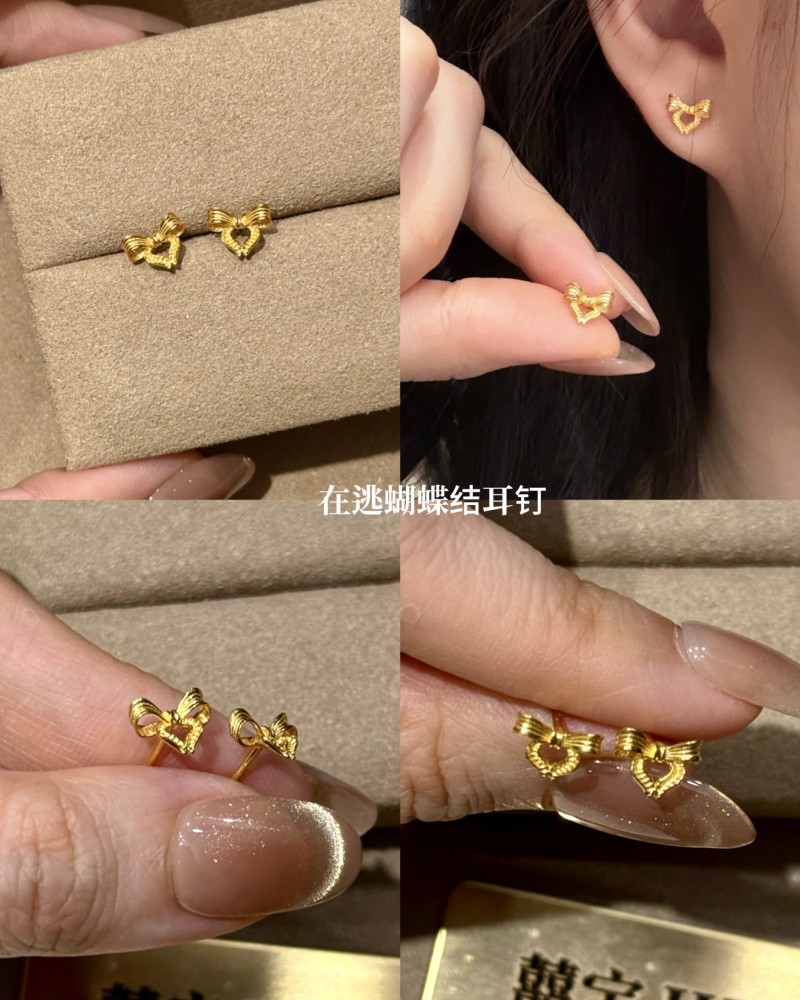 【实心/硬金】小克重耳钉