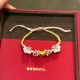 无氢库洛米+贝壳珠粉色编绳 