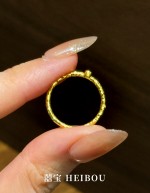 【5G实心】锤纹钻戒指/尾戒